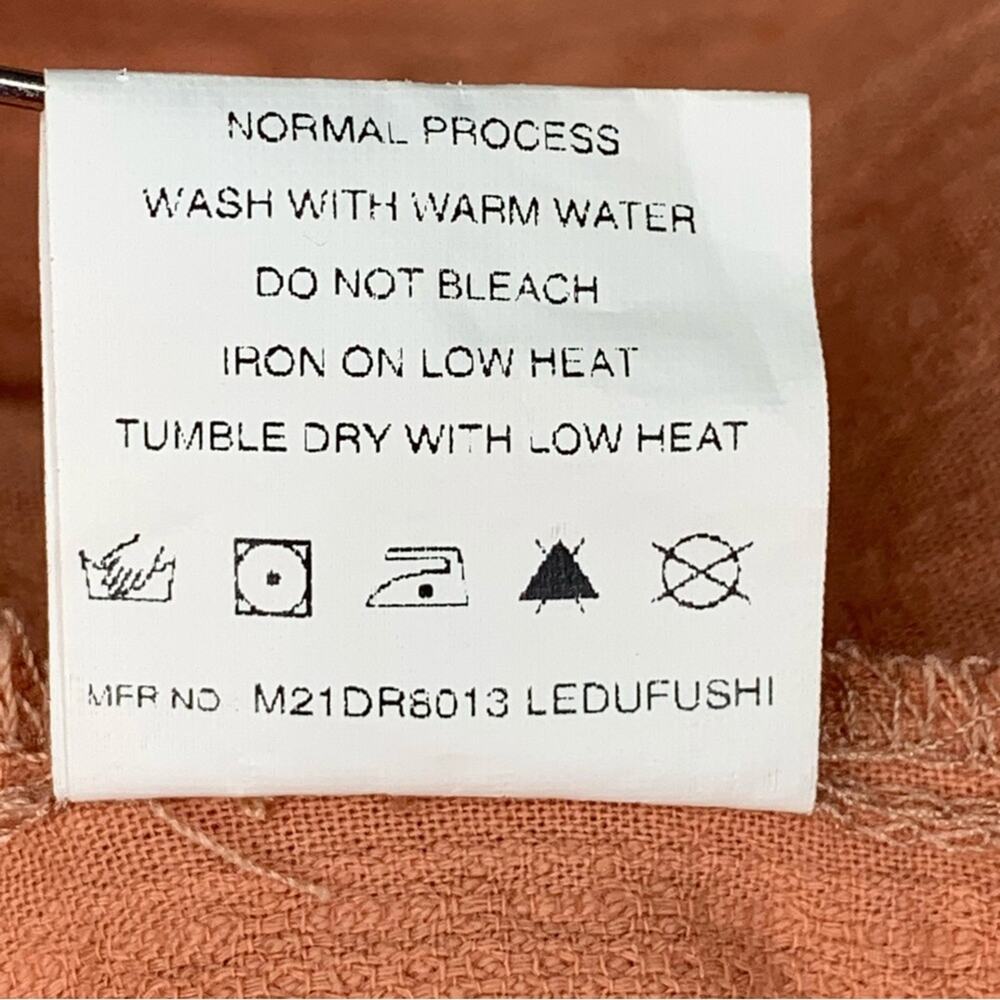 Simplee Summer Dress Sleeveless Rusty Orange Size L Looks Like S - Picture 13 of 13